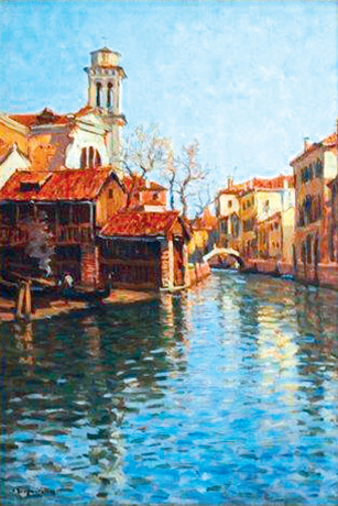 Venise%2C+le+garage+des+gondoles+%E2%80%93+%C3%A9glise+San+Trovaso
